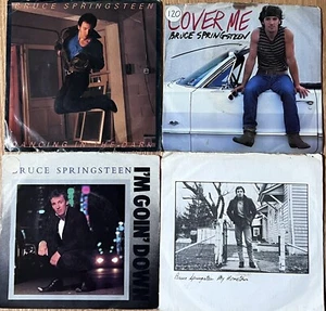 LOT OF 4 SINGLES BRUCE SPRINGSTEEN COLUMBIA MASTERDISK RL EX - Picture 1 of 3