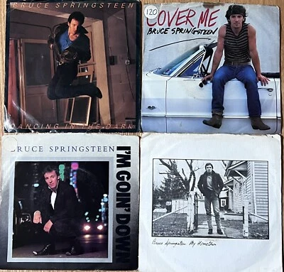 LOT OF 4 SINGLES BRUCE SPRINGSTEEN COLUMBIA MASTERDISK RL EX - Image 1 of 3