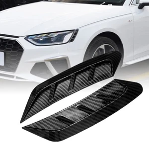 Soft Carbon Fiber Car Side Fender Vent Air Wing Cover Trim Exterior Accessories - Picture 1 of 12