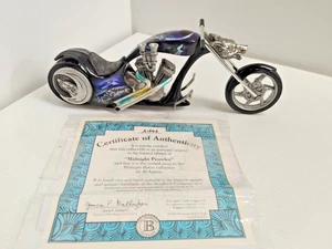 Chopper fundido a presión Bradford Exchange edición limitada con certificado de autenticidad Midnight Prowler motocicleta -AF - Imagen 1 de 15