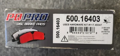 Pastillas de freno de disco delanteras Jeep Cherokee 2014-23 PQ-Pro 500-1640: trabajo pesado  Foto 1 de 2