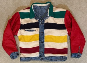 Chaqueta reversible vintage Levi's Hudson Bay manta forrada para hombre ver medidas - Imagen 1 de 10