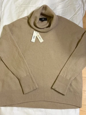 Suéter Banana Republic XS Extra Pequeño Gran Tamaño 100% Cachemira Cuello Alto ¡NUEVO CON ETIQUETAS! Foto 1 de 4