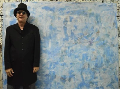 Pintura Original Lienzo Gigante Mark Little 84”X62” (7 pies) Abstracto Moderno XL Foto 1 de 4