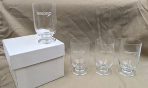 4 copas de cristal vintage de British Airways vino cordial Concorde con original CAJA - Imagen 1 de 4