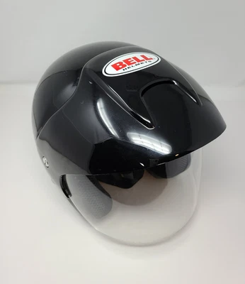 Bell Motorcycle Helmet Med Black Mag 8 DOT Visor Flip Shield Chin Strap Riding - Image 1 of 4