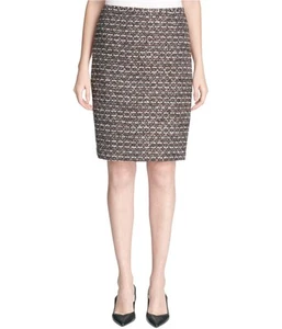 Calvin Klein Womens Tweed Pencil Skirt, Black, Petite, 10P - Picture 1 of 1