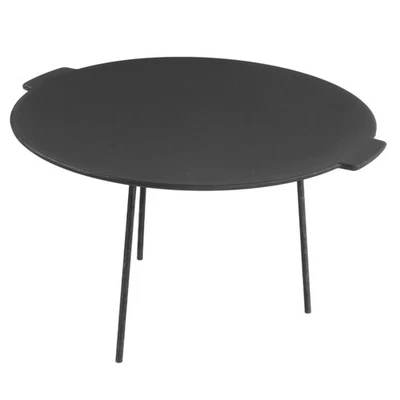 BBQ Grill Pan Smokeless Durable Heat Resistant Cast Iron Round BBQ Griddle - Image 1 of 4