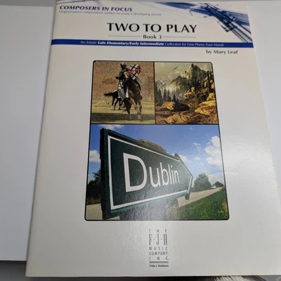 Two to Play Book 3 Piano Duet Sheet Music Mary Leaf Late Elementary F3 - Image 1 of 4