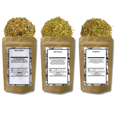 Mate Tee 3er Probierset: Mania ✅ 3x20g ✅ Frisch ✅ 100% Premium ✚ Gratis Probetee - Bild 1 von 4