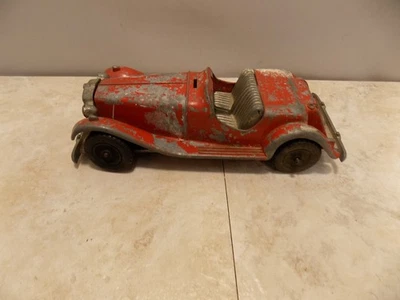 Hubley Kiddie Toy Red Roadster Car No. 485 Vintage 1950s DIE CAST TOY 9" - Image 1 of 4
