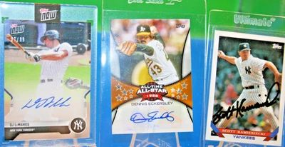 DJ LeMahieu Topps Now Autograph 27/99 + Dennis Eckersley autograph + Kamieniecki - Image 1 of 4
