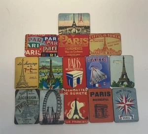 14 Assorted Paris Magnetic Fridge Souvenirs - Picture 1 of 1
