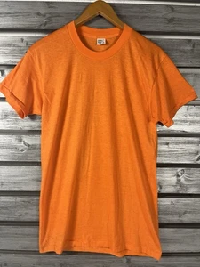 Vintage 80s JCpenney Shirt Mens M Orange T Single Stitch Thin Soft distressed - Picture 1 of 9