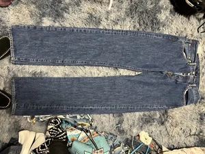 Levi 501 blaue Herrenjeans 31 x 34 Knopfleiste, klassisches gerades Bein - Bild 1 von 4