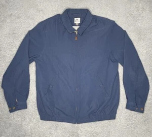Vintage Peter Millar Lightweight Full Zip Bomber Jacket Mens XL Blue W/ Pockets - Picture 1 of 11