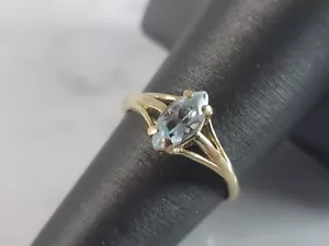 Damenring Vintage Nachlass 14 Karat Gelbgold Topas 2,4 g #E2730 - Bild 1 von 5
