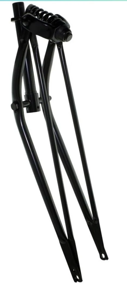 Brand New! Bike 26" Straight Spring Fork 1" BLACK Lowrider Cruiser Bicycle  - Image 1 of 1