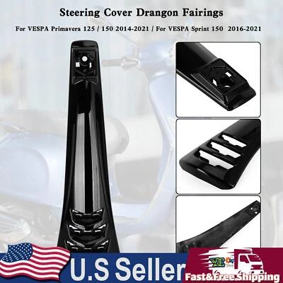 Steering Horn Cover fairing For VESPA Sprint Primavera 125/150 2014-2021 Black - Image 1 of 4