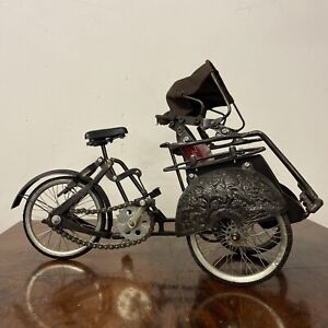 Model Of A Rickshaw Authentic Becak, Tuk Tuk, Pedicab