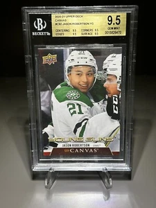 Young Guns Jason Robertson BGS 9,5 2020-21 de lona de cubierta superior verdadera gema - Imagen 1 de 2