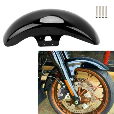 19'' Vivid Black Front Fender For Harley Touring Street Road Glide 2014-2023 - Image 1 of 4