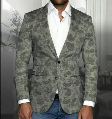 Chaqueta deportiva para hombre INSOMNIA MANZINI animador evento blazer de lino gris cachemira Foto 1 de 4