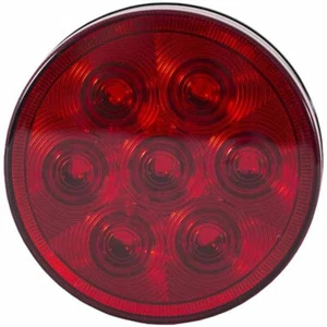 Luz LED redonda de 4 pulgadas de 7 diodos roja de parada/giro/cola - Imagen 1 de 3