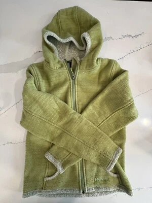 Girls Olive Green Marmot Hooded Fleece Jacket Coat XL - Image 1 of 4