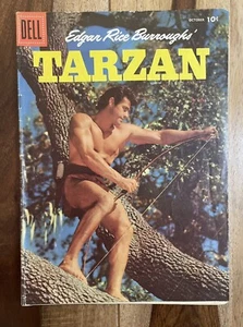 TARZAN #85-GORDON SCOTT FOTO COVER-BURROUGHS-WART HOG ILLO-DELL-1956-GOLDEN AGE - Bild 1 von 11