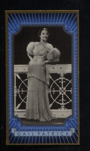 Gail Patrick Vintage Movie Film Star Trading Photo Card Zuban 412