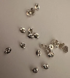 Sterling Silver  Small Butterfly Earring Backs (will fits Tiffany’s) - Picture 1 of 3