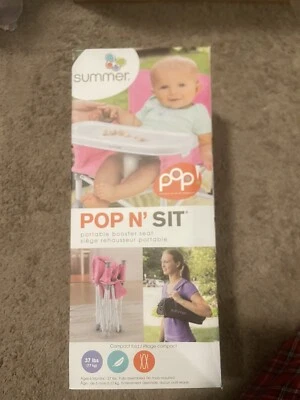 Asiento elevador portátil Summer Pop 'N Sit uso interior/exterior fácil limpieza rosa nuevo Foto 1 de 3