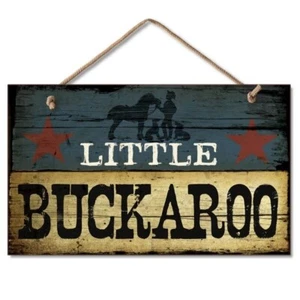 Holzschild Little Buckeroo Kinderzimmerschild 8 x 10 - Bild 1 von 1