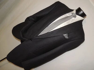 Paul Fredrick men's charcoal Gray 1 Button shawl collar jacket 44 Extra Long - Picture 1 of 9