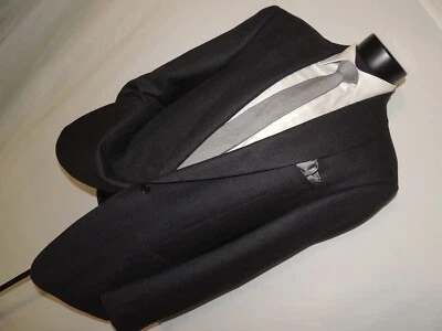 Paul Fredrick men's charcoal Gray 1 Button shawl collar jacket 44 Extra Long - Image 1 of 4