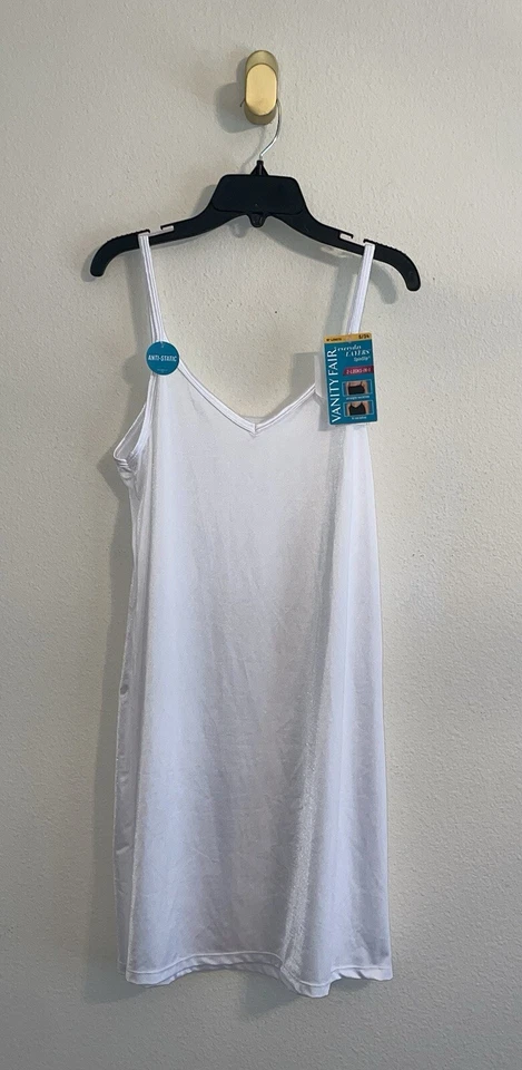 Vanity Fair 10158 Womens Reversible Neckline SPINSLIP White 36 32”