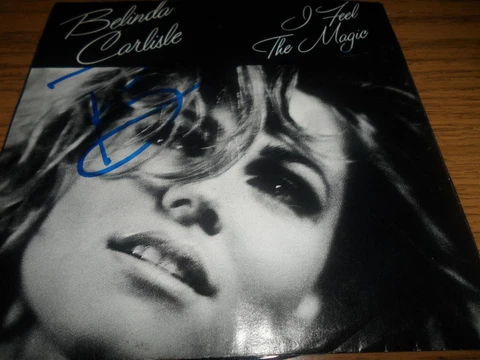 BELINDA CARLISLE (THE GO-GOS) SIGNED/AUTOGRAPHED 45 VINYLRECORD I FEEL THE MAGIC Cover
