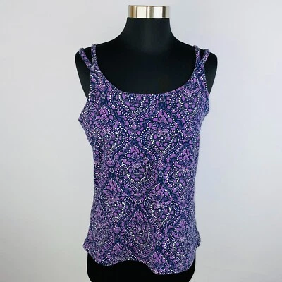 SB активный женщин большой L фиолетовый тона светло-розовый богемное без рукавов Топ  - Изображение 1 из 4