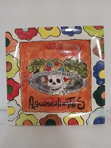 Talevera Day Of The Dead Sugar Skull Lacatrina Plate Wall Art - Picture 1 of 3