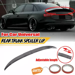 Carbon Look Adjustable Rear Trunk Spoiler Lip Roof Tail Wing For Universal Car - Foto 1 di 10