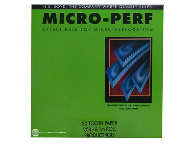H.S. BOYD HS BOYD Micro-Perf 30 Tooth Paper #301 20ft/3.1m Bindery Supplies Micro Perf