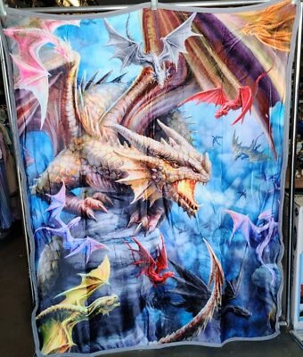 ANNE STOKES CLAN DRAGÓN FANTASÍA MÍTICA MANTA TIRO SHERPA ESPALDA 50X60 Foto 1 de 3