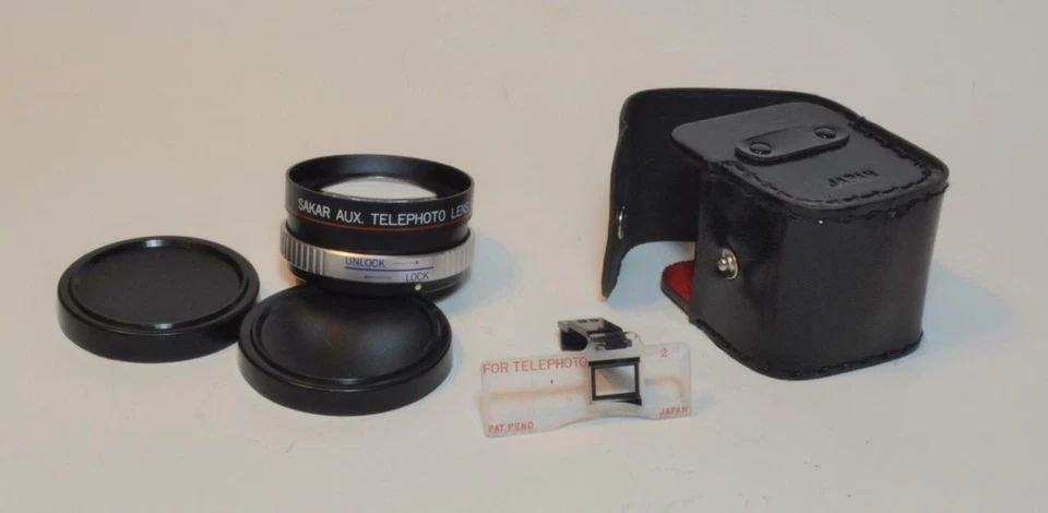 Sakar AUX. Telephoto lens for AF35M II in original case looks unused? - Image 1 of 1