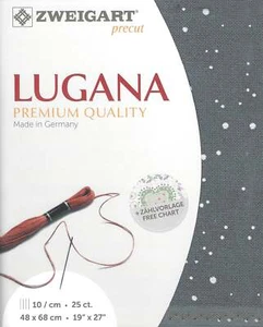 Precut Zweigart Lugana Splash 25 count Basalt Splash 3835/7419 - Picture 1 of 2
