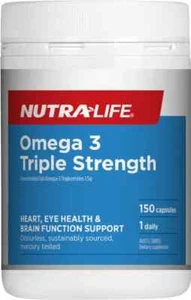 Nutra-Life Omega 3 Triple Strength Odourless Fish Oil 150 Capsules - Picture 1 of 1