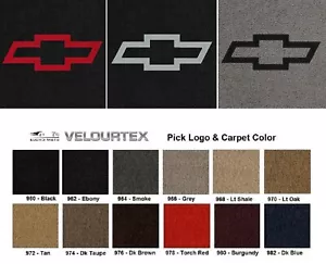 Lloyd Mats Velourtex Chevrolet Bowtie Outline Logo Front Floor Mats (1969-2003) - Bild 1 von 8