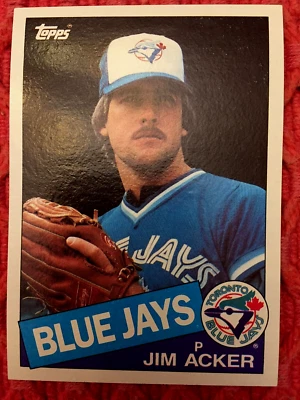 Jim Acker #101 Blue Jays MLB Vintage Baseball Card Ships Free - Image 1 of 2