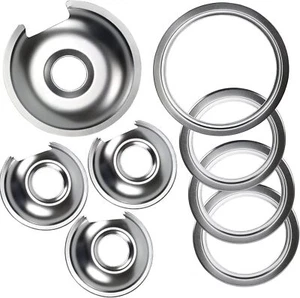 Elektroherd Brenner Tropfschüssel 6 Zoll WB32X10012 3er Pack klein & 8 Zoll 1er Pack - Bild 1 von 3