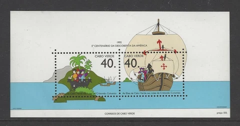 500th anniversary discovery of America by Columbus - 1992 - MS & stamp set (MNH) Cover